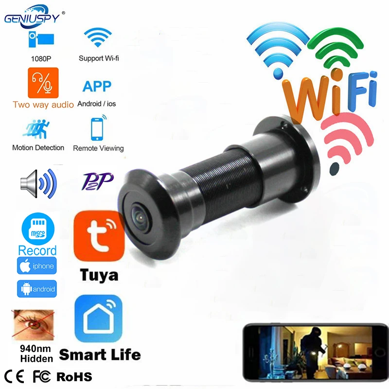 Tuya WIFI Two Way Audio Door E - Home Security Front Door Camera 评论和价格